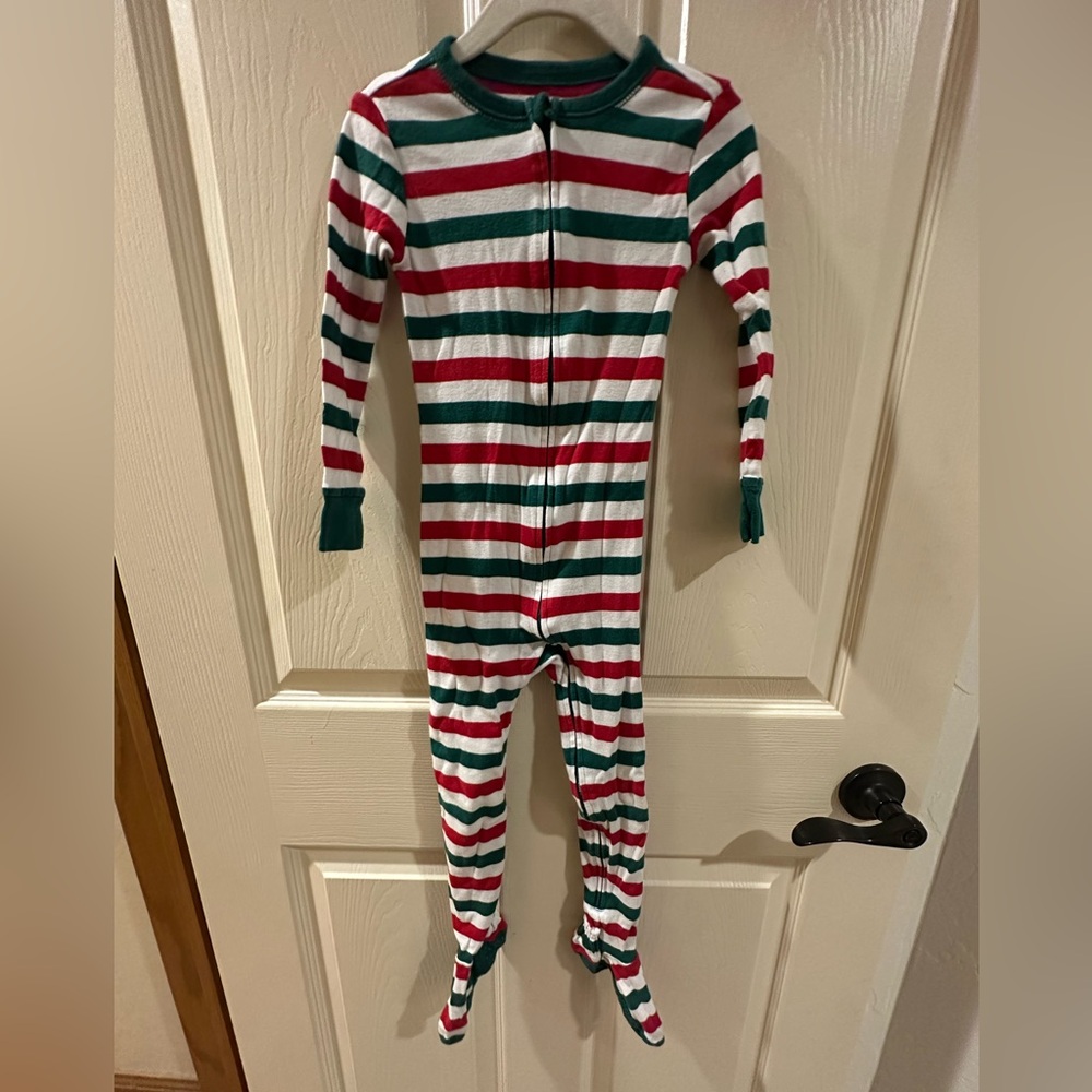 Old Navy Festive Holiday Striped Footie Pajama